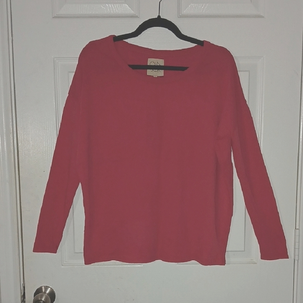 Chaser Red Long Drop Sleeve Tee